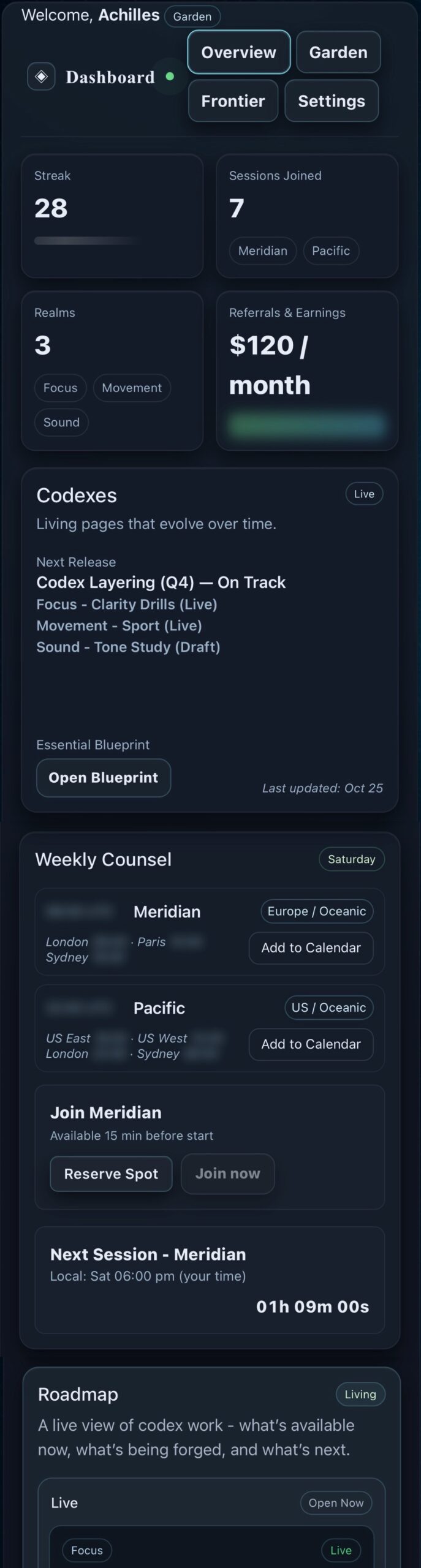 Mobile Dashboard